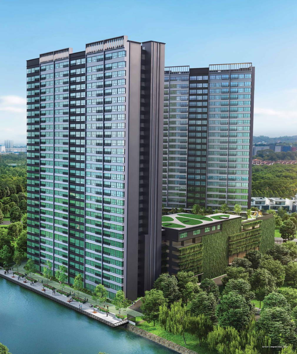 Senibong Cove Waterway Peak exterior in Bukit Senibong